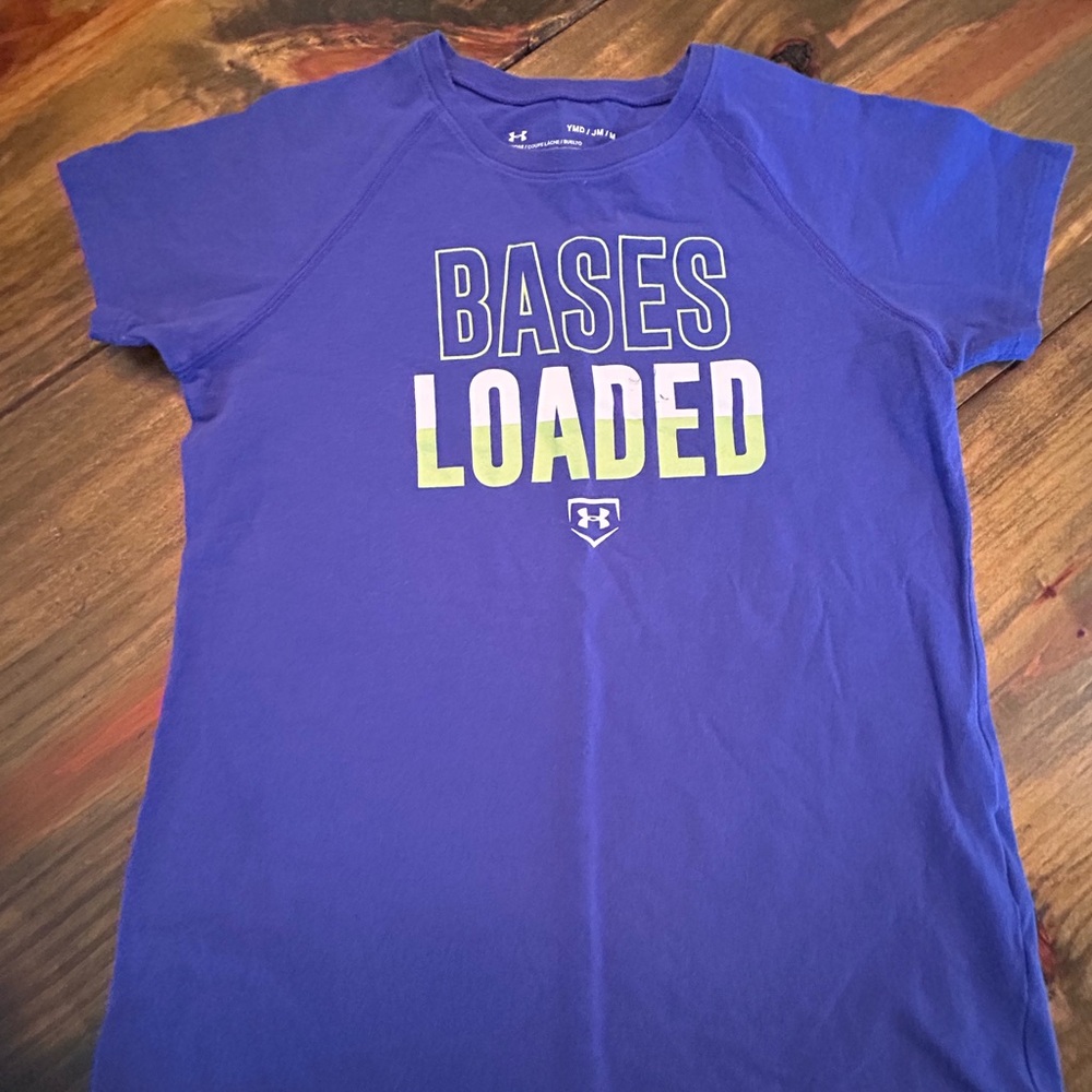 ✨Under Armour Kids Purple and Green Short Sleeve Tee